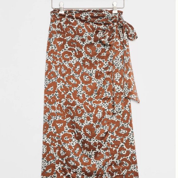 NWT Anthropologie Moon River Lilja Wrap Midi Skirt - Picture 1 of 11